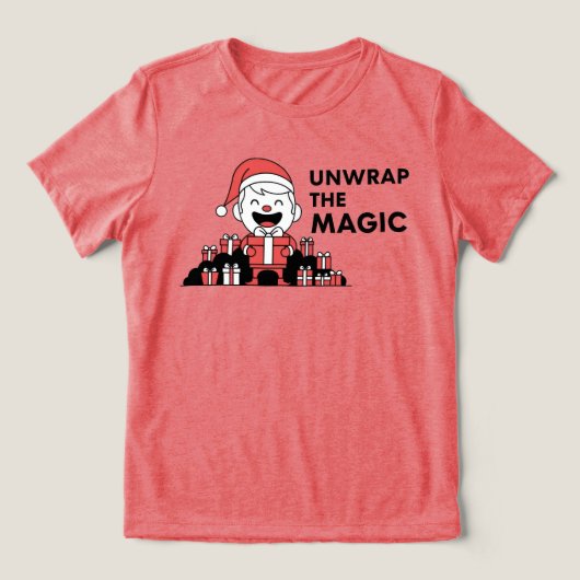 Ontdek de Magische Kerst Tri-Blend Shirt (Design voorkant)