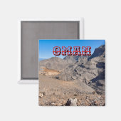 Ontdek de majestueuze landschappen van Oman Magneet (Voorkant / Achterkant)