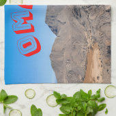 Ontdek de majestueuze landschappen van Oman Theedoek (Gevouwen)