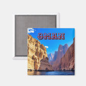 Ontdek de majestueuze schoonheid van Oman Magneet (Voorkant / Achterkant)