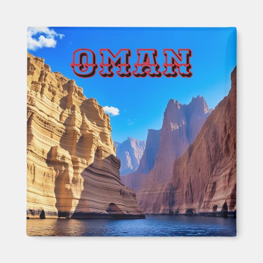 Ontdek de majestueuze schoonheid van Oman Magneet (Voorkant)