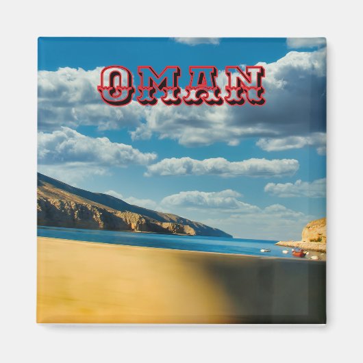Ontdek de majestueuze schoonheid van Oman Magnet (Voorkant)