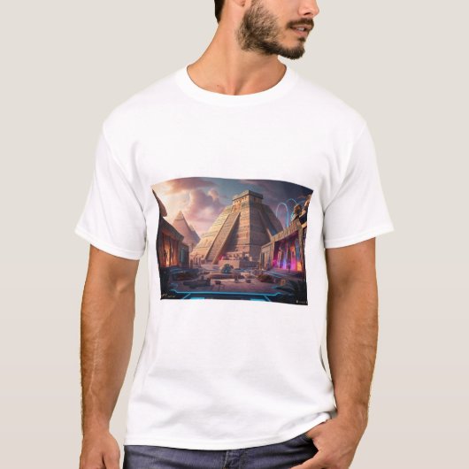 🌟 Ontdek de mysteries van de Egyptische piramides T-shirt (Voorkant)