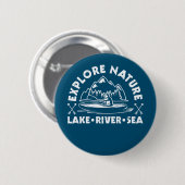 Ontdek de Natuur: Kayaking Adventures Ronde Button 5,7 Cm (Voorkant /achterkant)