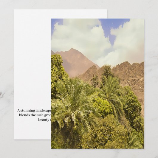 Ontdek de oase feestdagenkaart (Voorkant / Achterkant)