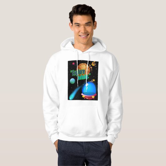 Ontdek de oneindigheid hoodie (Voorkant volledig)