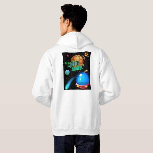 Ontdek de oneindigheid hoodie (Achterkant volledig)