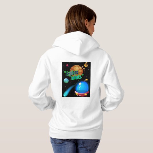 Ontdek de oneindigheid hoodie (Achterkant volledig)