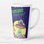 Ontdek de oneindigheid latte mok (Rechts)