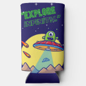 Ontdek de oneindigheid seltzer blikjeskoeler (Achterkant)