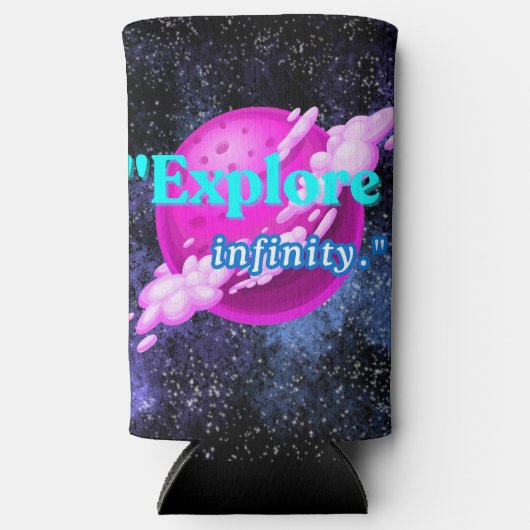 Ontdek de oneindigheid seltzer blikjeskoeler (Voorkant)