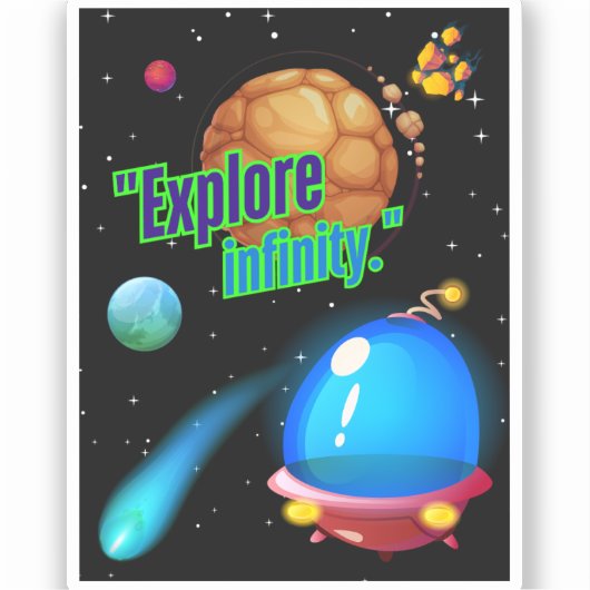 Ontdek de oneindigheid sticker (Voorkant)