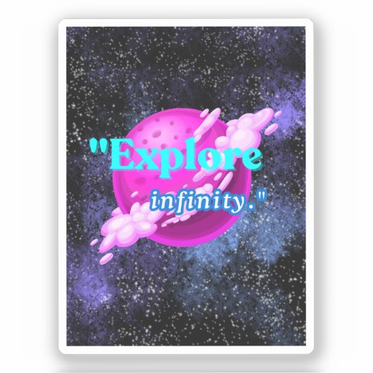 Ontdek de oneindigheid sticker (Voorkant)