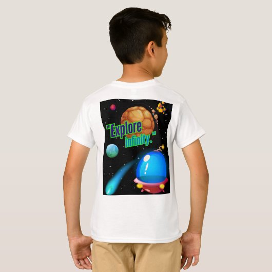 Ontdek de oneindigheid t-shirt (Achterkant volledig)