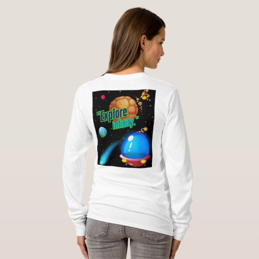 Ontdek de oneindigheid t-shirt (Achterkant volledig)