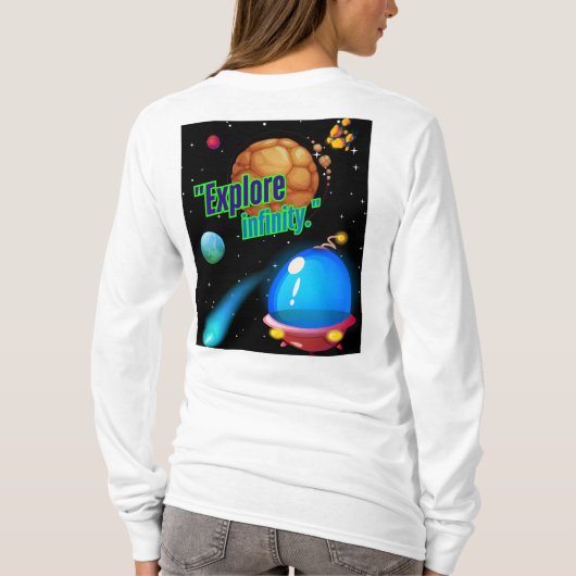 Ontdek de oneindigheid t-shirt (Achterkant)