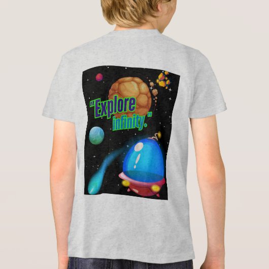 Ontdek de oneindigheid Tri-Blend shirt (Achterkant)