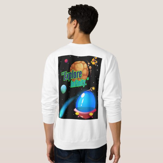 Ontdek de oneindigheid trui (Achterkant volledig)