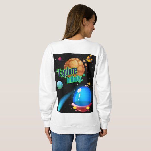 Ontdek de oneindigheid trui (Achterkant volledig)