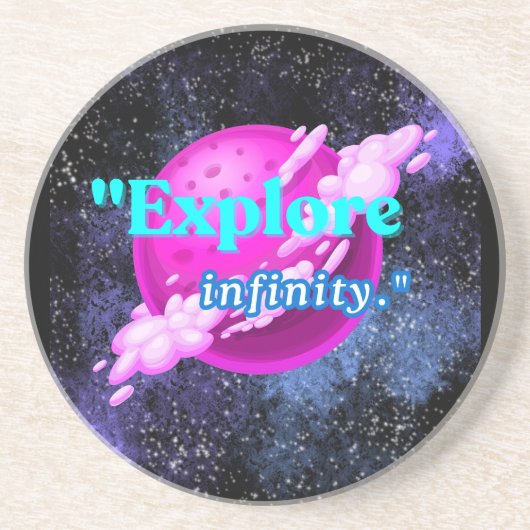 Ontdek de oneindigheid zandsteen onderzetter (Voorkant)