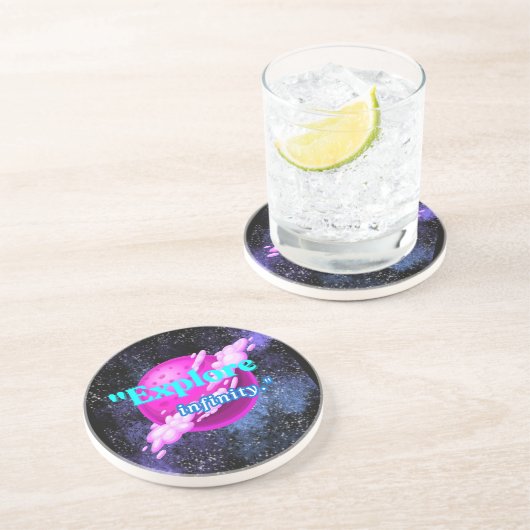 Ontdek de oneindigheid zandsteen onderzetter (Zijkant)