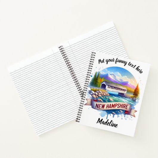 Ontdek de overdekte brug van New Hampshire Notitieboek (Binnen)