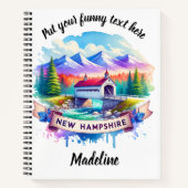 Ontdek de overdekte brug van New Hampshire Notitieboek (Voorkant)