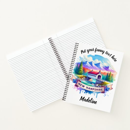 Ontdek de overdekte brug van New Hampshire Notitieboek (Binnen)