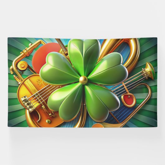 Ontdek de perfecte harmonie van Shamrock, Musical Spandoek (Horizontaal)