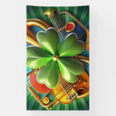 Ontdek de perfecte harmonie van Shamrock, Musical Spandoek (Verticaal)