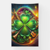 Ontdek de perfecte harmonie van Shamrock, Musical Spandoek (Verticaal)