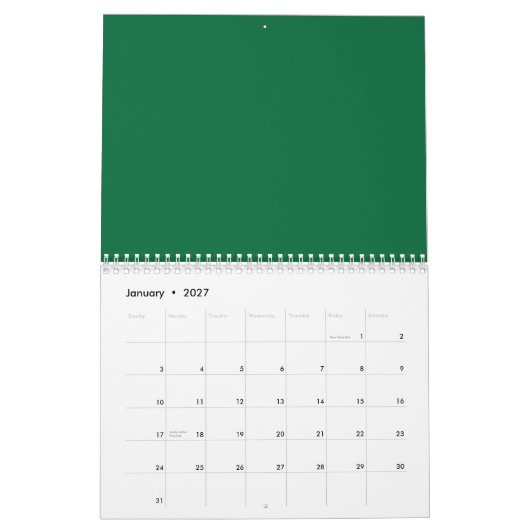 Ontdek de perfecte mix van groen, Azure, Aqua, Kalender (Jan 2027)