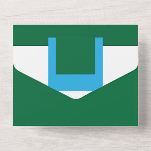 Ontdek de perfecte mix van groen, azuur, aqua, all in one uitnodiging