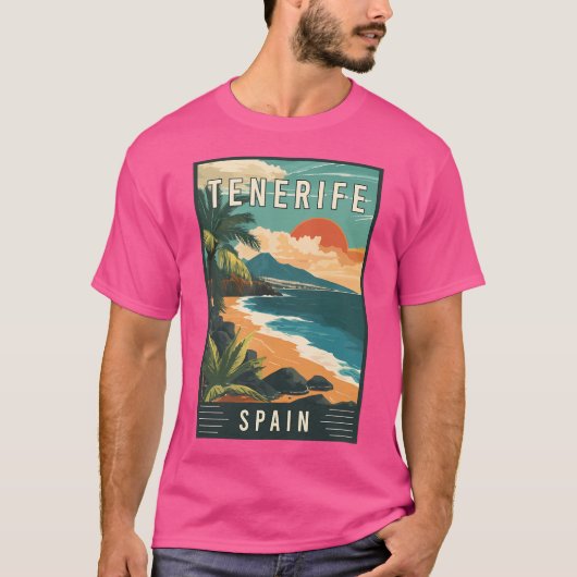 Ontdek de prachtige Canarische Eilanden en Tenerif T-shirt (Voorkant)