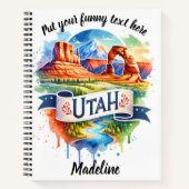 Ontdek de prachtige landschappen van Utah! Notitieboek (Voorkant)