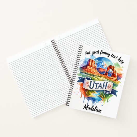 Ontdek de prachtige landschappen van Utah! Notitieboek (Binnen)