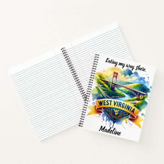 Ontdek de prachtige landschappen van West Virginia Notitieboek (Binnen)