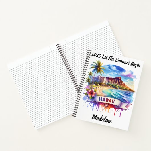 Ontdek de prachtige stranden en het landschap van notitieboek (Binnen)