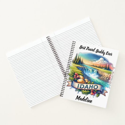 Ontdek de prachtige watervallen van Idaho Notitieboek (Binnen)
