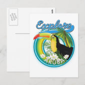 Ontdek de reisreislogo van Aruba Briefkaart (Voorkant / Achterkant)