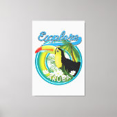 Ontdek de reisreislogo van Aruba Canvas Afdruk (Voorkant)