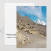 Ontdek de ruige schoonheid van de woestijnlanden v feestdagenkaart (Voorkant / Achterkant)