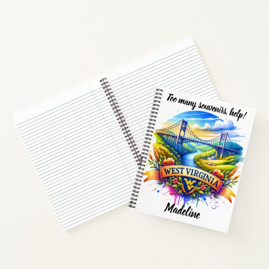 Ontdek de schoonheid van de landschappen van West  Notitieboek (Binnen)