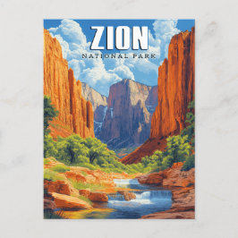 Ontdek de schoonheid van de Narrows van Zion Natio Briefkaart
