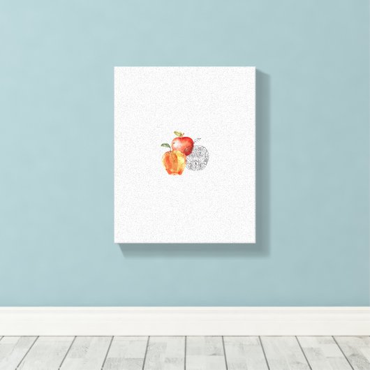 Ontdek de schoonheid van het schilderen van appels canvas afdruk (Insitu (Houten vloer))