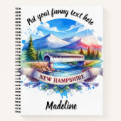 Ontdek de schoonheid van New Hampshire in levendig Notitieboek (Voorkant)