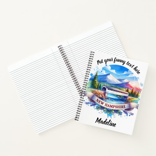 Ontdek de schoonheid van New Hampshire in levendig Notitieboek (Binnen)