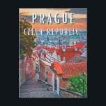 Ontdek de schoonheid van Praag Briefkaart<br><div class="desc">Praag is de hoofdstad en de grootste stad van Tsjechië in Bohemen. De stad ligt in het hart van Midden-Europa, ten westen van het land, aan de oevers van de rivier de Vltava (in het Duits: Moldau).</div>