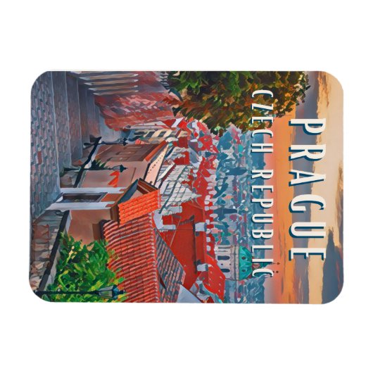 Ontdek de schoonheid van Praag Magneet (Horizontaal)