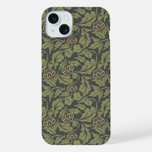 Ontdek de schoonheid van vintage bloemmotieven iPhone 15 plus case